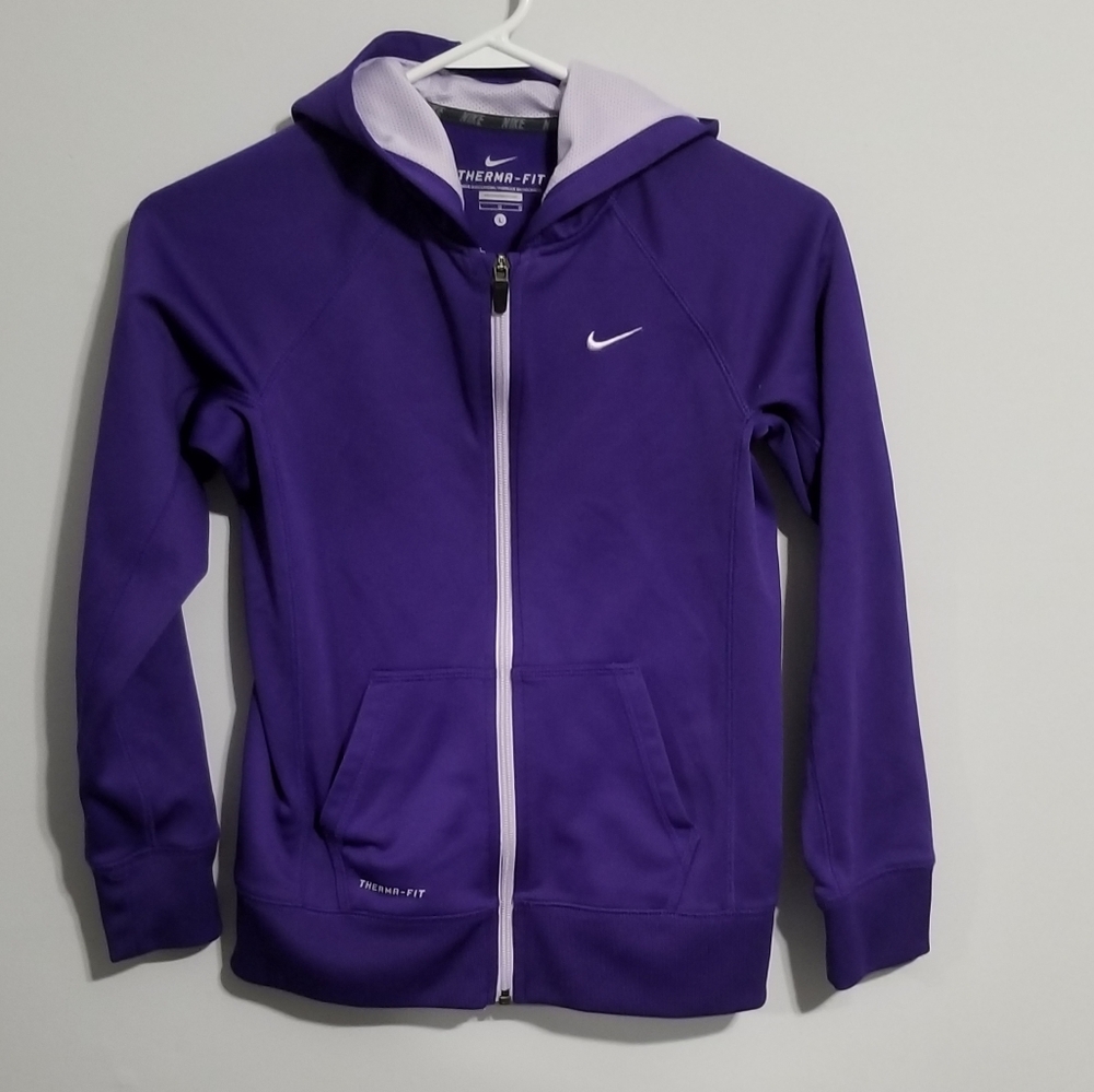 NIKE Therma Fit Jacket Purple With Hood